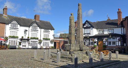 the-historical-Saxon-Crosses-in-Sandbach-town-square