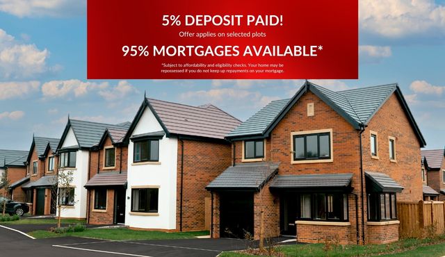5% deposit paid! 95% mortgages available