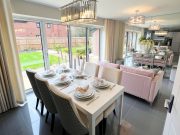 dining area with bifold doors
