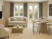 the adel living room and dining room
