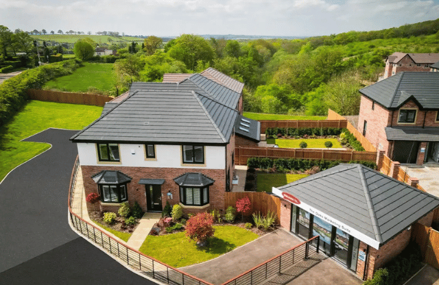 Aerial view of The Oaks development in Keele