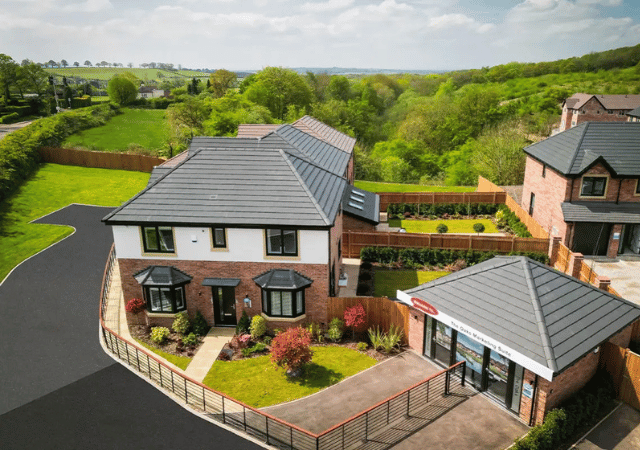 Aerial view of The Oaks development in Keele