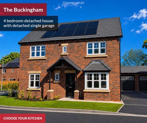 4 bedroom detached house with detached single garage