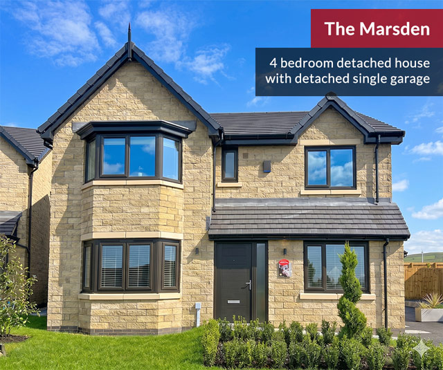 marsden 4 bedroom detached house with detached single garage