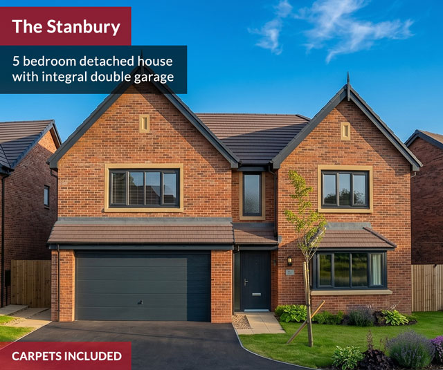 5 bedroom detached house with integral double garage