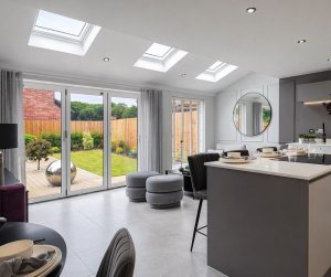 open plan kitchen