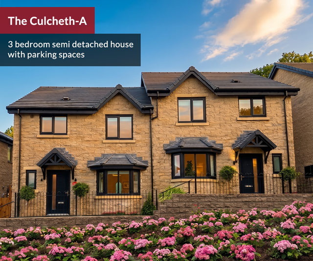the culcheth 3 bedroom semi detached house with parking spaces