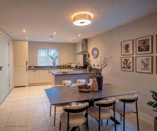 open plan kitchen diner ai