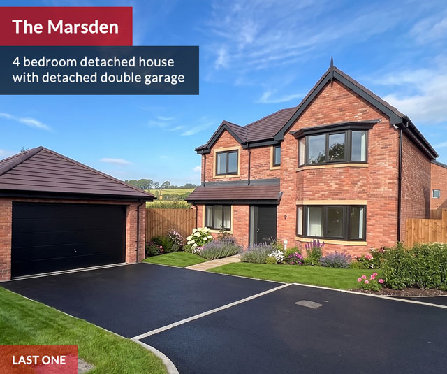 marsden 4 bedroom detached house with detached double garage