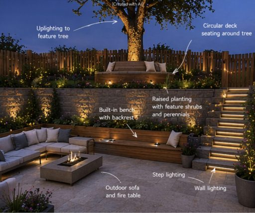 garden with accessory tips