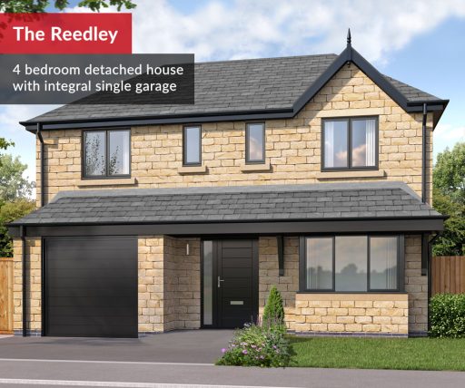 Reedley 4 bedroom detached house with integral single garage