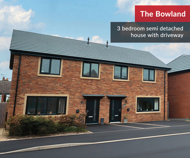 bowland 3 bedroom semi detached house with driveway