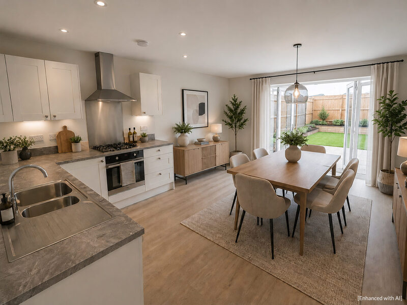 Modern kitchen in a Seddon Homes Discount to Market property at The Brambles