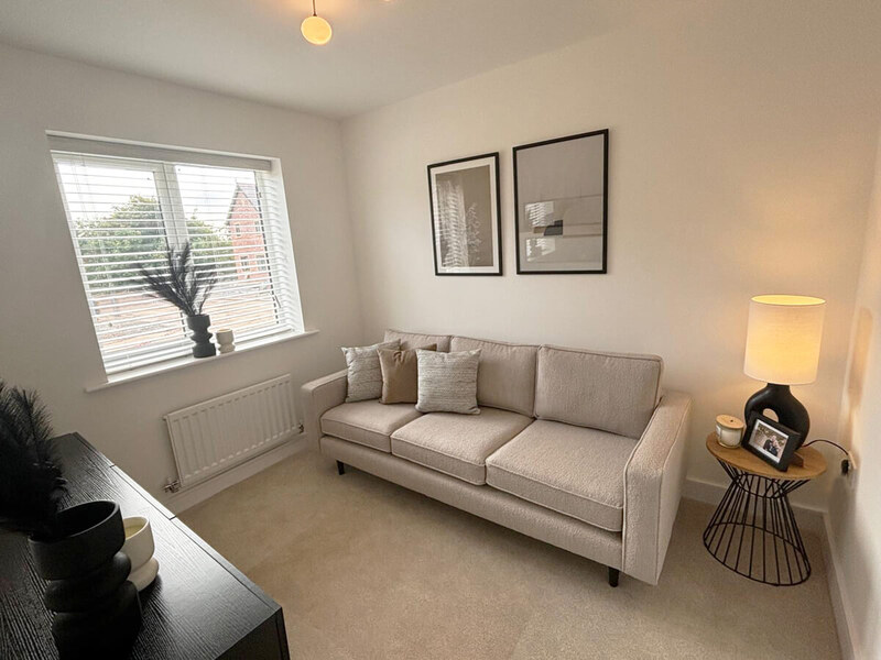 Contemporary living room in a Seddon Homes new-build at The Brambles